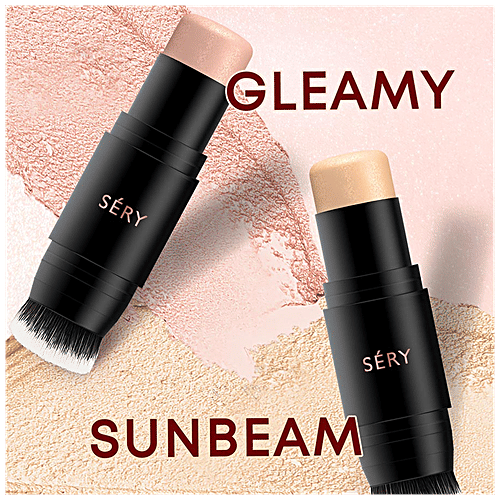 Sery Flash Lite Highlighter Stick - With In-Built Applicator, Long Wear, Creamy, Lightweight, 7.5 g H2 Sunbeam 