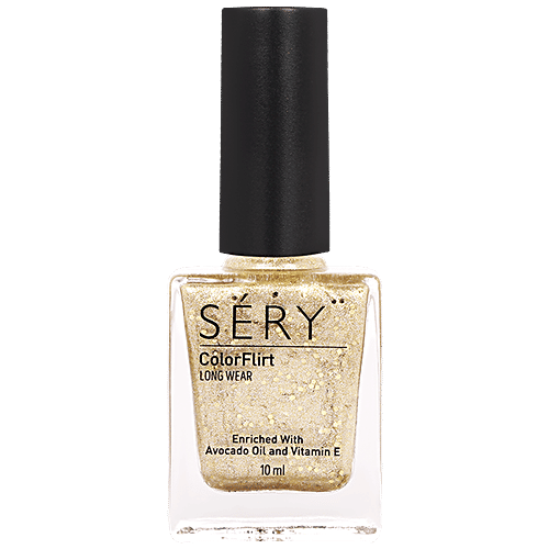 Buy SERY Color Flirt Nail Paint Glitter High Glossy Shine, Chip