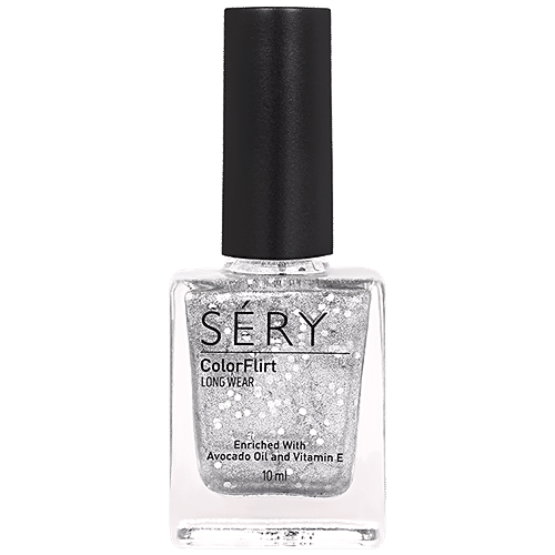Buy SERY Color Flirt Nail Paint Glitter High Glossy Shine, Chip