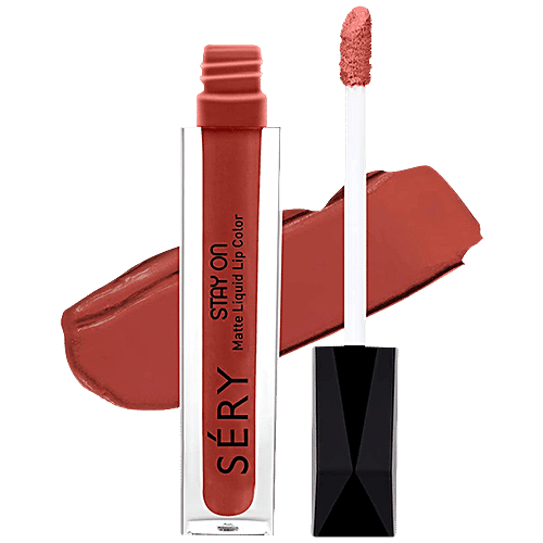 Sery Stay On Matte Liquid Lipstick - Smudge Proof, Non-Sticky, Wander Lust, 5 ml Nude LSO-06 