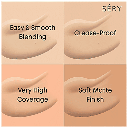 Sery Hi-Cover Super Coverage Concealer - Long-Lasting, Highly Pigmented, Matte Finish, 5 ml Porcelain 