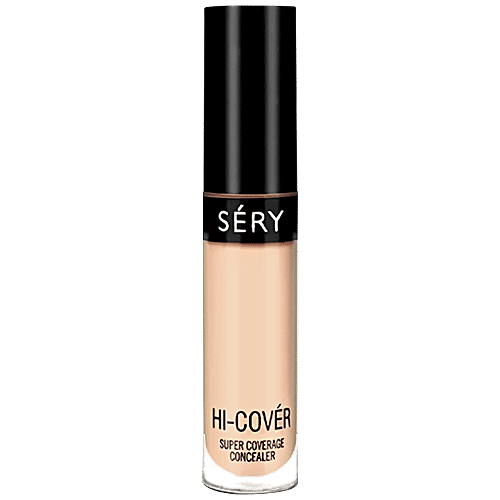 Sery Hi-Cover Super Coverage Concealer - Long-Lasting, Highly Pigmented, Matte Finish, 5 ml Porcelain 