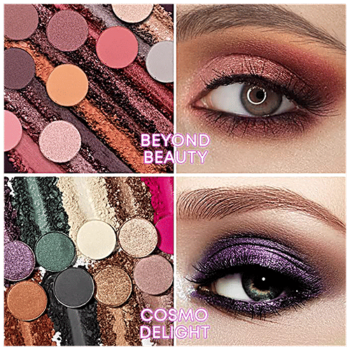 Sery Aurora Eye Shadow Palette - 9 In 1 Matt, Hi-Sheen & Shimmer Shades, Ultra Pigmented, 9.9 g Beyond Beauty EPS-2 