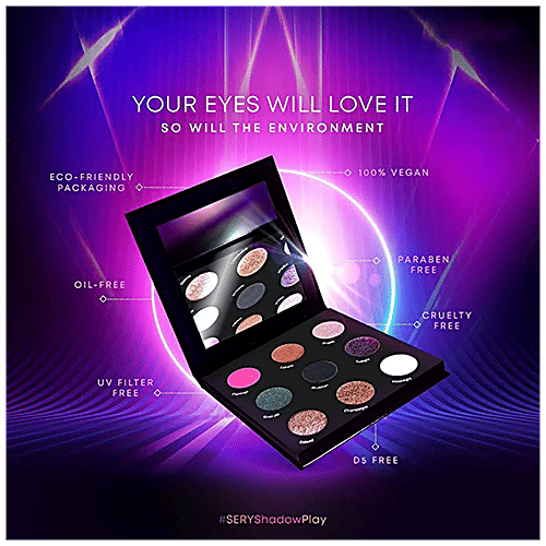 Sery Aurora Eye Shadow Palette - 9 In 1 Matt, Hi-Sheen & Shimmer Shades, Ultra Pigmented, 9.9 g Beyond Beauty EPS-2 