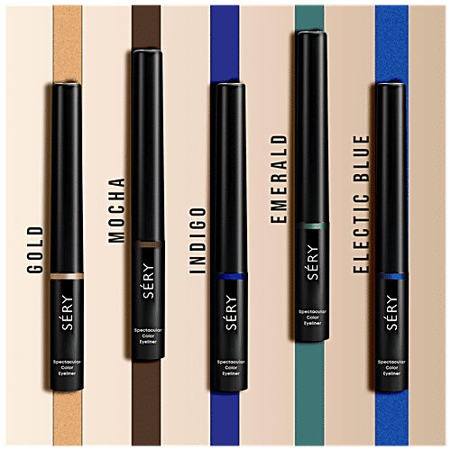 Sery Spectacular Color Eyeliner - Long-Lasting, Waterproof & Smudgeproof, 3 g Gold SEL-01 