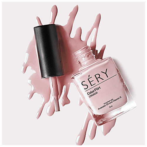 Sery Color Flirt Nail Paint - Glossy, Quick Dry, Chip Resistant & Long-Lasting, 10 ml Marshmellow 