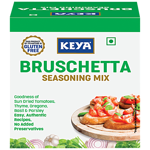 Keya Bruschetta Seasoning Mix - Easy, Authentic, No Added Preservatives, 60 g (4N x 15 g each) 