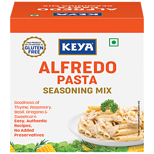 Keya Alfredo Pasta Seasoning Mix - Easy, Authentic & No Added Preservatives, 60 g (4N X 15 g each) 