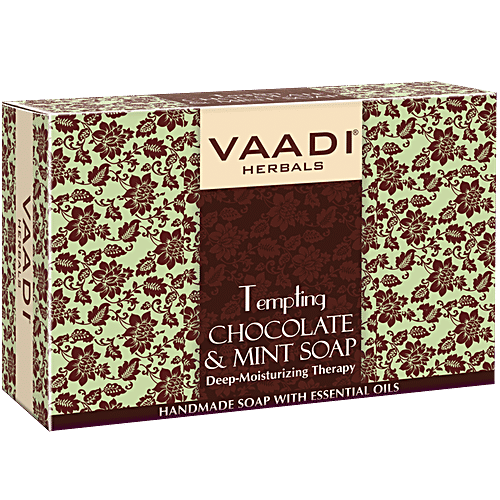 Vaadi Herbals Tempting Chocolate & Mint Soap - Handmade, Deep Moisturising Therapy, 75 g