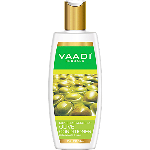 Vaadi Herbals Superbly Smoothing Olive Conditioner With Avocado Extract - Controls Frizz, 350 ml  