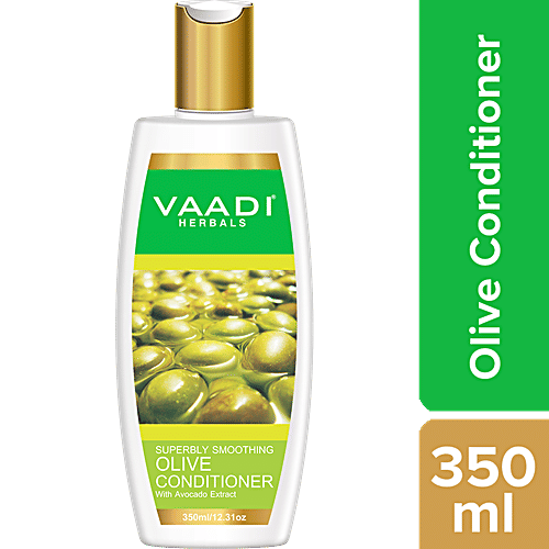 Vaadi Herbals Superbly Smoothing Olive Conditioner With Avocado Extract - Controls Frizz, 350 ml  