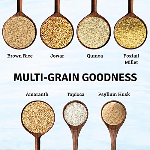 Jus Amazin Gluten Free Atta For Rotis, Pooris & Baking - Multigrain, Millets, Quinoa & Amaranth, Natural, 1 kg  Certified Gluten Free
 Multigrain Goodness
 Soft Rotis Even After 6 Hours