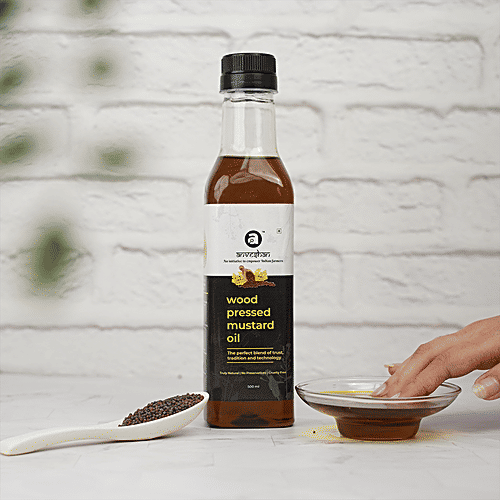 Buy Anveshan Wood Cold Pressed Kachi Ghani Mustard Cooking Oil Online