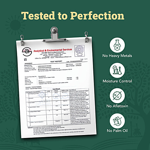 Anveshan Wood Cold Pressed Groundnut/Peanut Cooking Oil, 1 L Bottle 