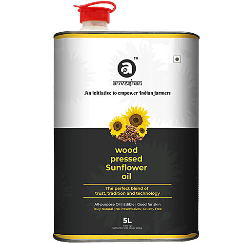 Buy Anveshan Wood Cold Pressed Sunflower Cooking Oil HeartHealthy