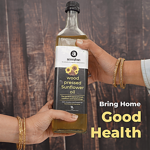 Buy Anveshan Wood Cold Pressed Sunflower Cooking Oil HeartHealthy