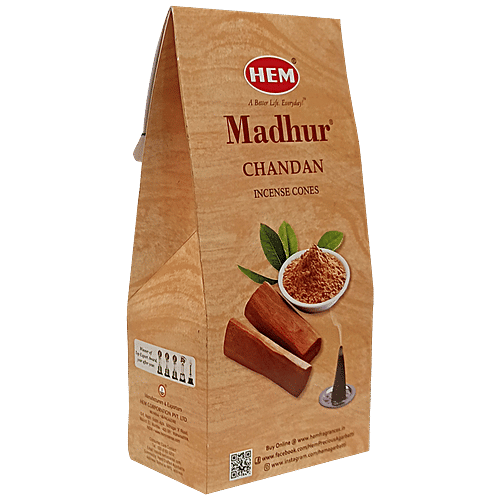 Buy Hem Madhur Chandan Incense/Dhoop Cones LongLasting Fragrance Online at Best Price of Rs
