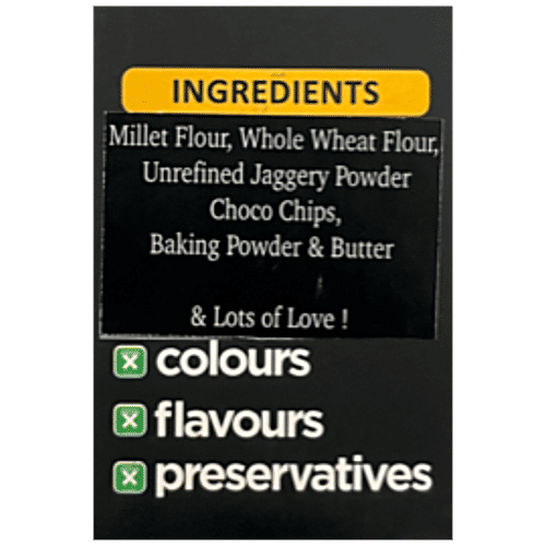 WOW MOM FOODS Millet Choco Chips Cookies - Rich, Crispy, No Added Preservatives, 150 g