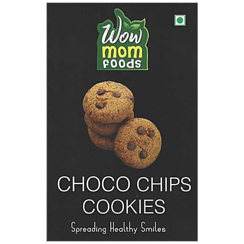 WOW MOM FOODS Millet Choco Chips Cookies - Rich, Crispy, No Added Preservatives, 150 g