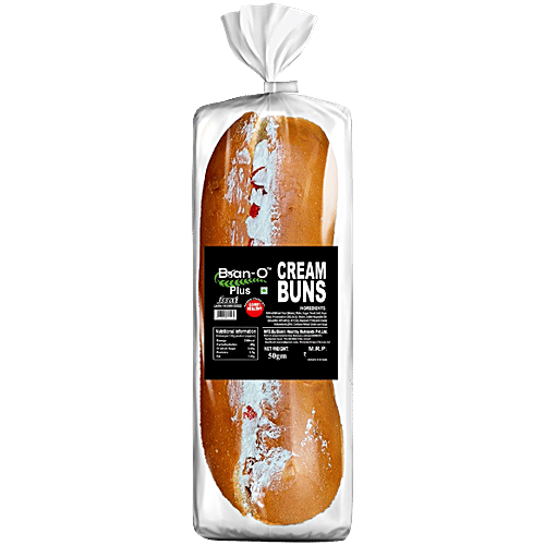Bran-O Cream Buns - Baked Fresh, Snack Option, 50 g  