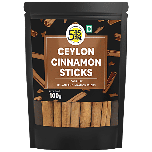 5:15PM Ceylon Cinnamon Sticks - Sri Lankan Dalchini Sticks, World’s Finest Quills, Genuine Source Certification, 100 g  