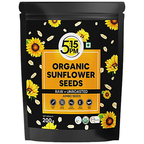 Buy 515PM Organic Sunflower Seeds Raw For Eating, High In Protein