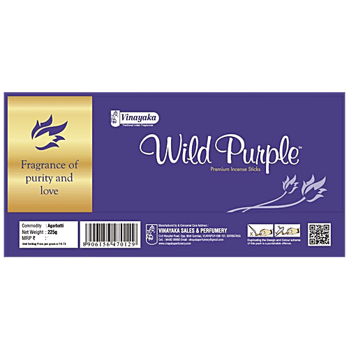 Buy Vinayaka's Wild Purple Premium Incense Stick Fragrance Of Purity