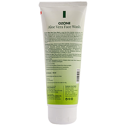 Buy Ozone Aloe Vera Face Wash With Natural Sun Protection