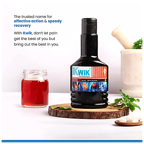 Buy KWIK Pain Relieving Oil Ayurvedic, For Shoulder, Joint, Muscle
