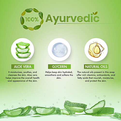 Ozone Aloe Vera Bathing Bar - Enriched With Natural Oils, For Soft & Refreshing Skin, 125 g  