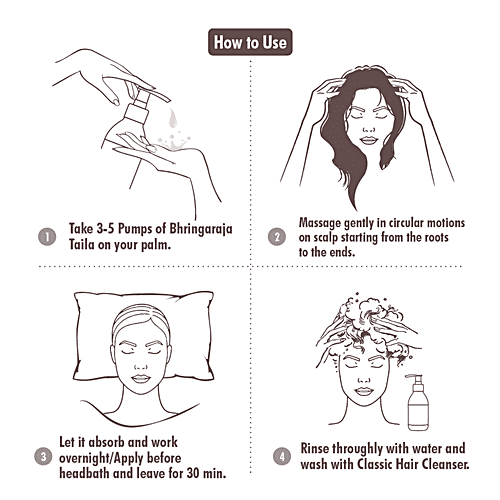 OZONE Signature Bhringaraja Taila - Ayurvedic Hair Serum, Repairs Dry & Damaged Hair, 100 ml  