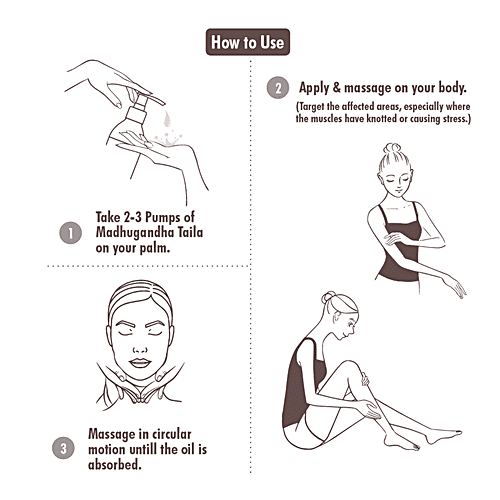 OZONE Signature Madhugandha Taila - Ayurvedic Body Massage Oil, Relieves Fatigue, Relaxes Body, 100 ml