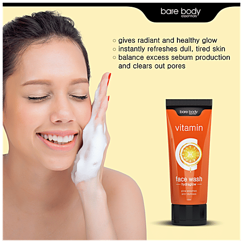 Buy Bare Body Essentials Vitamin C Hydraglow Face Wash With Glow Enzymes, Refreshes Dull Skin
