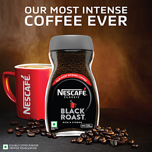 Nescafe Classic Black Roast Instant Coffee - Rich & Strong, 190 g Jar 