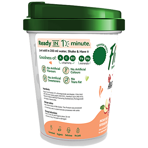 FLISTAA Anar-E-Kali Pomegranate & Apple Natural Fruit Powder Mix With Free Shaker - No Added Preservatives, 96 g (4N X 24 g each) 