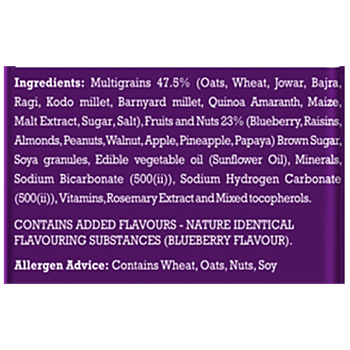 Manna Go Grain Crunchies - Fruit & Nut, Real Blueberry, Multigrain Breakfast Cereal, For Kids, 300 g  