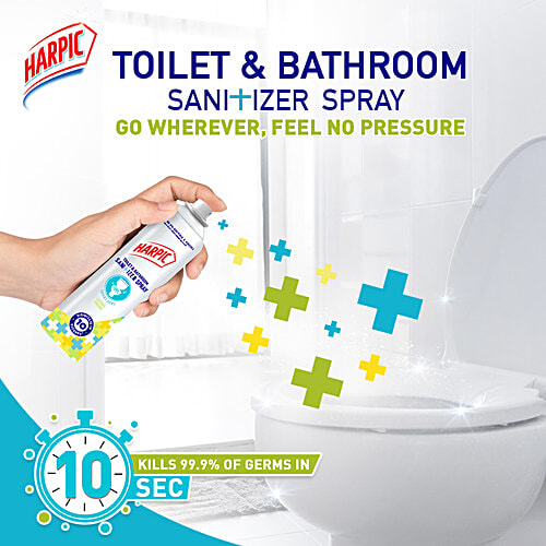 Harpic Toilet & Bathroom Sanitizer Spray - Kills 99.9% Bacteria & Viruses, 50 ml  