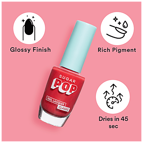 Sugar Pop 5 In 1 Nail Kit - 'Be A POPstar', Glossy Finish, Rich Pigment, Chip Resistant, Festive Offer, 10 ml (10mlx5)