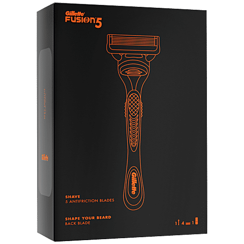 Gillette Fusion5 Premium Gift Set for Men - With 1 Manual Handle, 4 Cartridges & 1 Travel Case, 6 pcs  