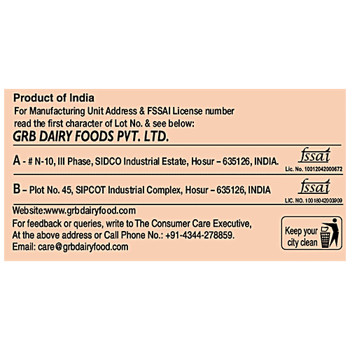 GRB Pure Buffalo Ghee - Rich In Nutrients, 500 ml