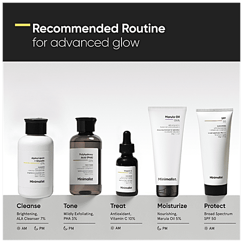 Minimalist 7% Alpha Lipoic & Glycolic Cleanser With Vitamin B5 - Brightens & Smoothens Skin, 50 g  