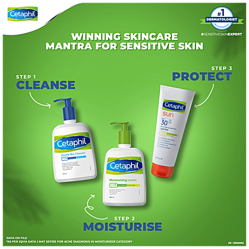 Cetaphil Sun SPF 30 Light Gel - For Sensitive Skin, Body & Face, Broad Spectrum, High Protection, 100 ml  