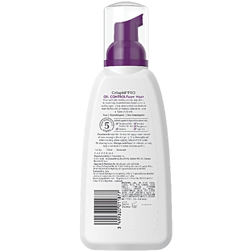 Cetaphil Pro Oil Control Foam Face Wash - For Acne & Oily Prone Skin, Removes Excess Oil, Soap-free, 236 ml  