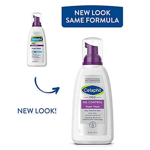 Cetaphil Pro Oil Control Foam Face Wash - For Acne & Oily Prone Skin, Removes Excess Oil, Soap-free, 236 ml  