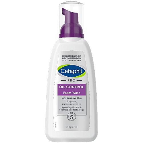 Cetaphil Pro Oil Control Foam Face Wash - For Acne & Oily Prone Skin, Removes Excess Oil, Soap-free, 236 ml  