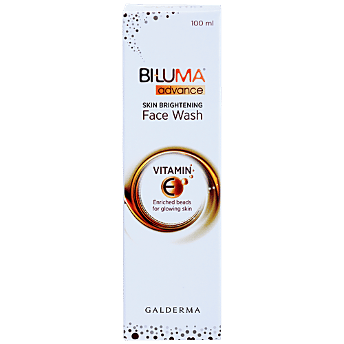 Biluma Advance Skin Brightening Face Wash - Vitamin E, Enriched Beads For Glowing Skin, 100 ml  