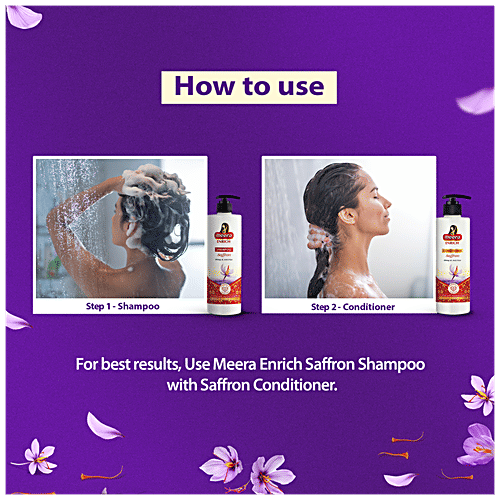 Buy Meera Enrich Shampoo With Kashmir's Saffron, For Strong & Anti