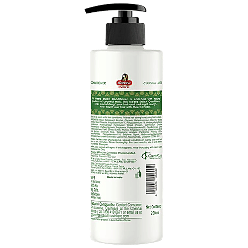 Meera Enrich Conditioner - With Kerala's Coconut Milk, For Strong & Nourish Hair, Paraben & Sulphate Free, 250 ml  