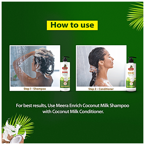 Meera Enrich Conditioner - With Kerala's Coconut Milk, For Strong & Nourish Hair, Paraben & Sulphate Free, 250 ml  
