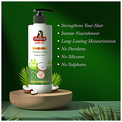 Meera Enrich Conditioner - With Kerala's Coconut Milk, For Strong & Nourish Hair, Paraben & Sulphate Free, 250 ml  
